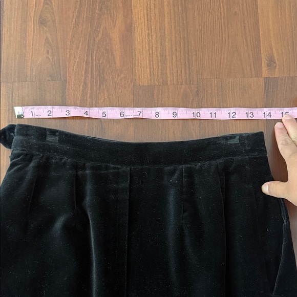 Vintage Yves Saint Laurent Black Velvet Pencil Skirt - Picture 4 of 5